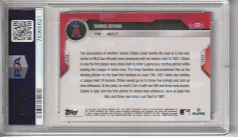 Letaopsa Topps Now Shohei Ohtani Psa Gem