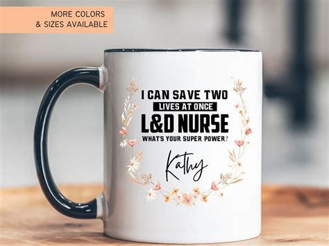 Personalized Labor And Delivery Nurse Mug Rn Mug Initial Etsy