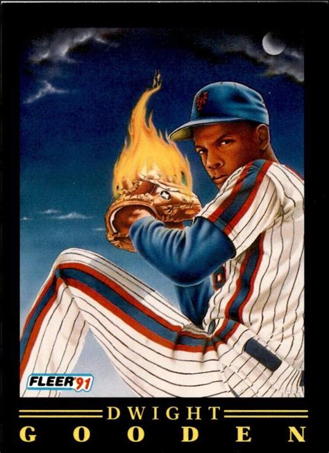 Fleer Baseball Flame Thrower Dwight Gooden Of Free Shipping