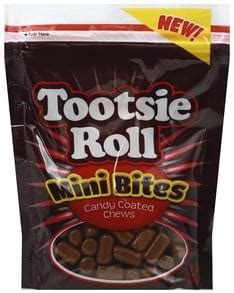 Tootsie Roll Mini Bites Candy Coated Chews - 9 oz, Nutrition ...