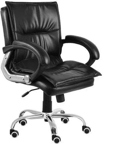 Low Back Leather Office Chair Black At Rs 3500 In Delhi Id 23058567512