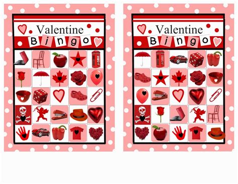 6 New Valentine's Day Bingo Cards For Kids