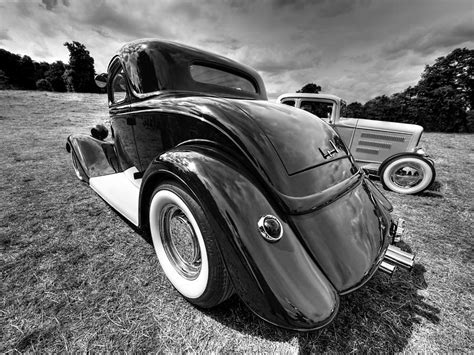 Red Hot Rod In Black And White Photograph By Gill Billington Pixels