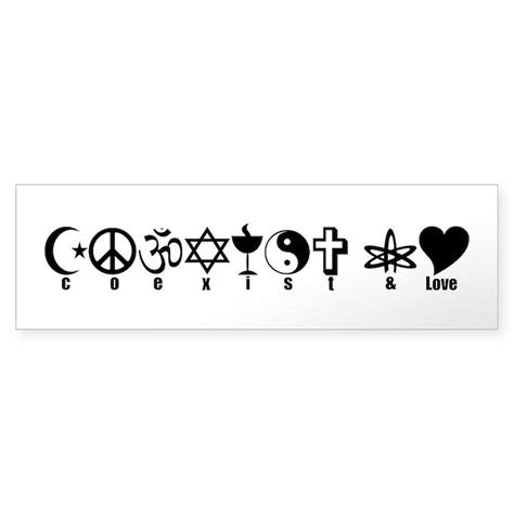 coexist Bumper Sticker Coexist And Love (bumper) Bumper Sticker | CafePress