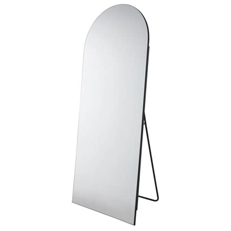 Grand miroir arche sur pied en métal noir 80x200 MAXANDRE Maisons du