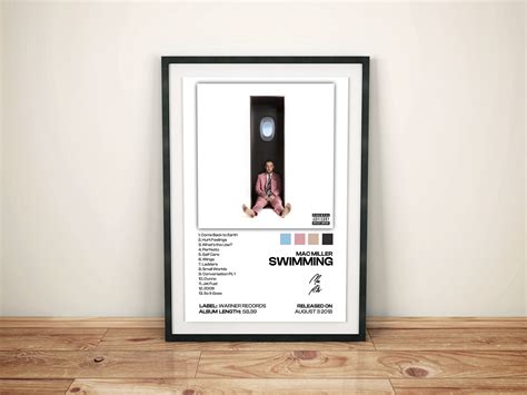 Mac Miller Swimming Album Cover Poster Poster Print Wall Art, Custom Poster, Home Decor, Digital ...