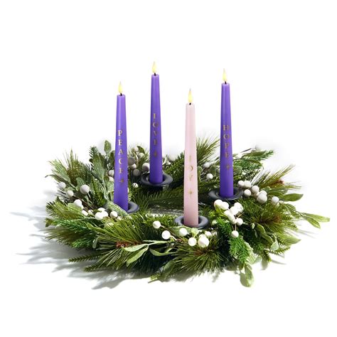 LampLust Flameless Advent Candles Battery Operated Real Wax Advent