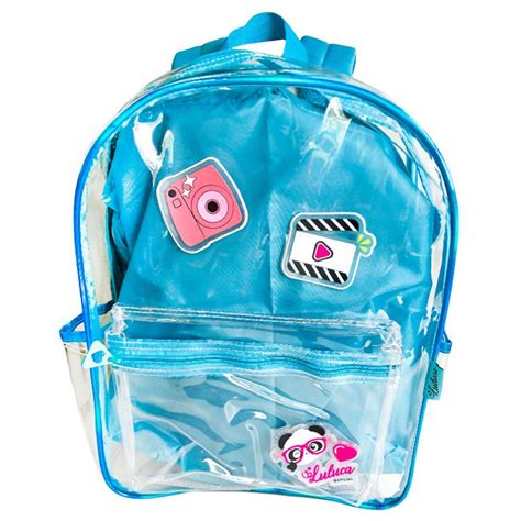 Mochila Bolsa De Costa Transparente Luluca Pandinha Escolar Yotuber