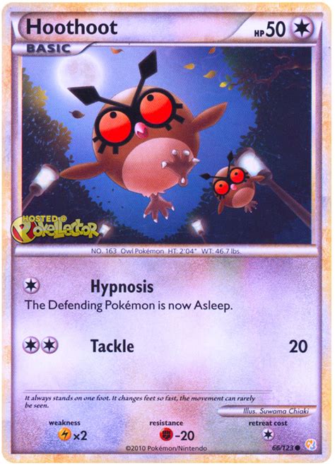 Hoothoot Heartgold Soulsilver Pokemon Card