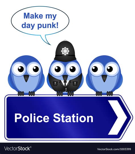 Police station sign Royalty Free Vector Image - VectorStock