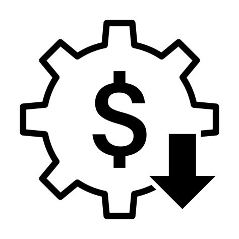 Reduce Maintenance Cost Icon Vector For Graphic Design Logo Website