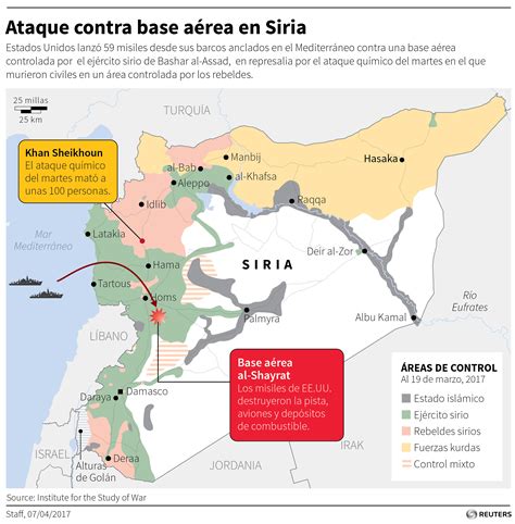 EE UU ataca base aérea siria en represalia por ataque químico