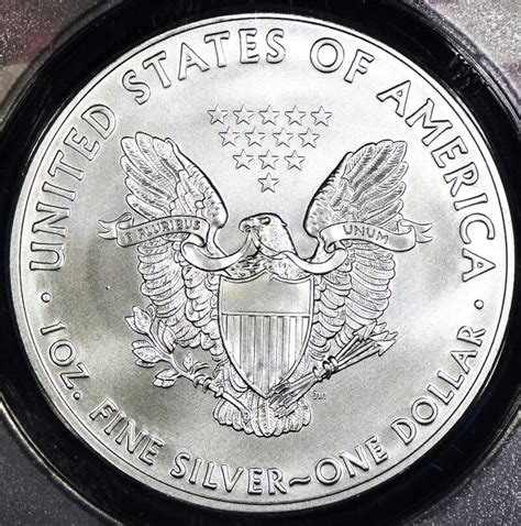 Usa Silver American Eagle Anacs Ms First Day Of Issue