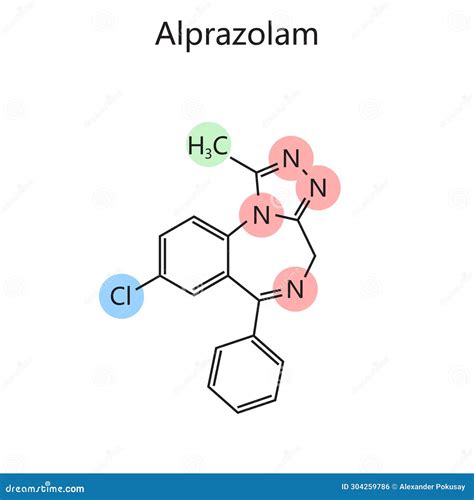 Chemical Formula Alprazolam Diagram Vector Illustration | CartoonDealer ...