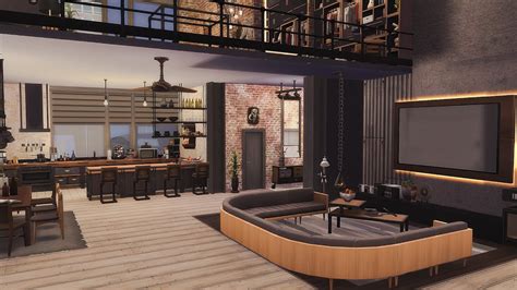 LOFT APARTMENT THE SIMS 4 INDUSTRIAL LOFT KIT NO CC Stop Motion