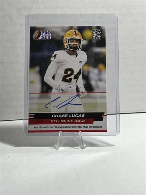 Leaf Pro Set Autographe Auto Psa Cl Chase Lucas Bleu Rc Rookie