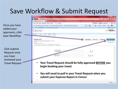 Ppt Travel Request In Concur Powerpoint Presentation Free Download