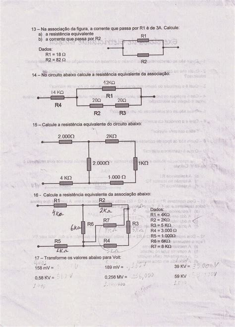 Exercícios De Eletricidade Básica Com Respostas - Exercícios De Eletricidade Básica Com Respostas - RETOEDU