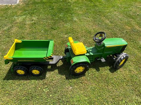 John Deere Kindertraktor Trettraktor mit Anhänger Kaufen auf Ricardo