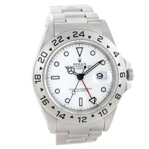 Rolex Explorer II White Dial Mens Stainless Steel Watch 16570