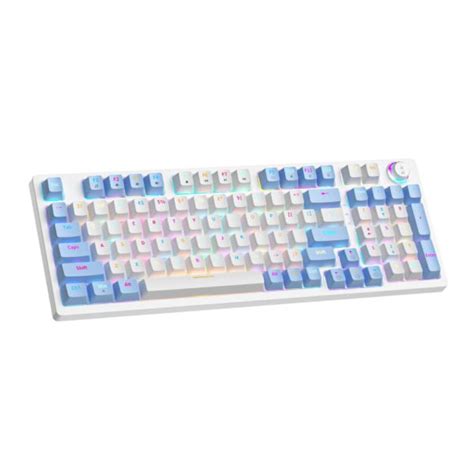 Zifriend Za Keys Mechanical Keyboard Red Blue Switches Hot Swappable White Blue Vibe