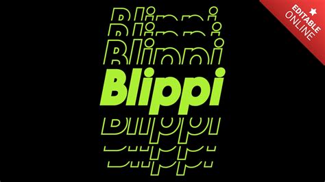 Blippi Modern Stroke Text Effect Generator