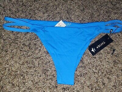 Tavik Womens Size Large Bikini Swim Bottom Blue Minimal Coverage Ebay