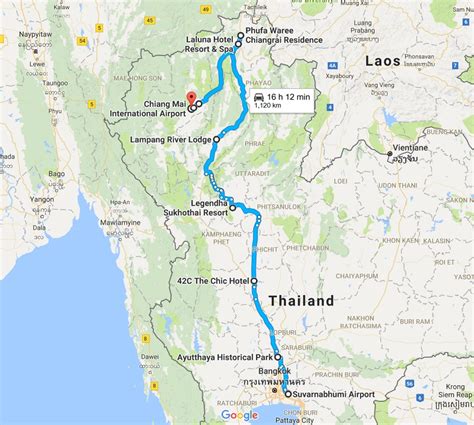 Thailand Self Drive 8 Days Itinerary Summary From Bangkok To Chiang Mai