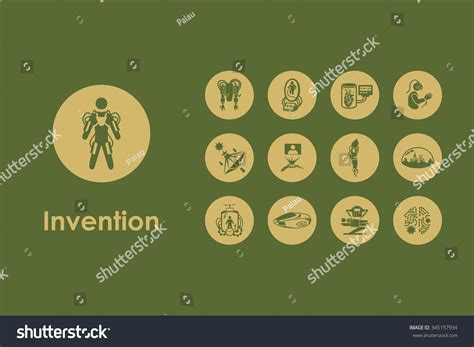 Set Invention Simple Web Icons Stock Vector Royalty Free 345157934