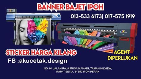 Jom Tempah Bunting Gerai Khemah Niaga Bisnes Air Milo Ready Design