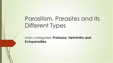 Solution Parasitism Exploring Parasites And Their Varied Types