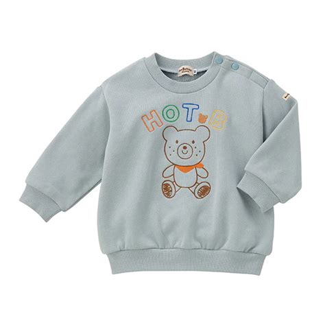 MIKI HOUSE Hot Biscuits Sweat Shirt Storm Blue MIKI HOUSE Authorized Online Store In Melbourne