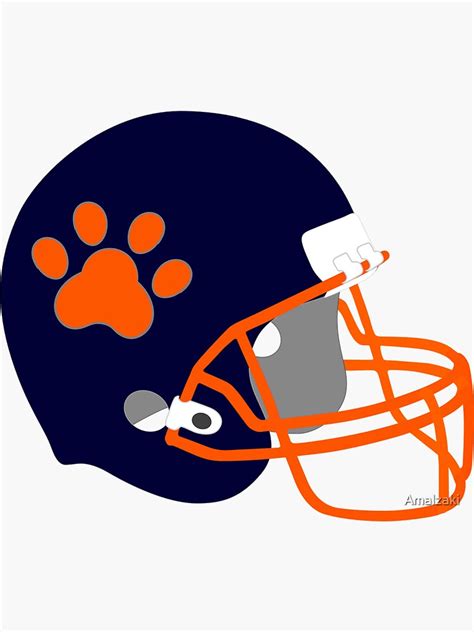 clemson helmet stickers Sticker by Amalzaki | Helmet stickers, Helmet ...