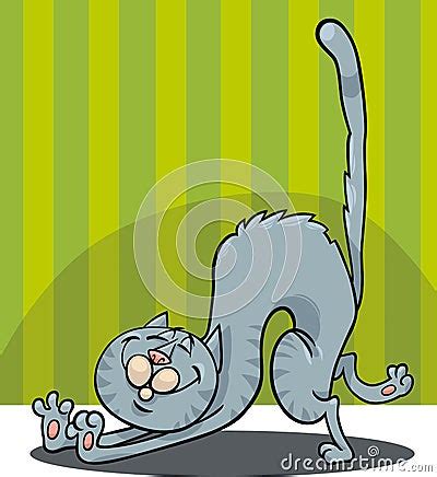 Stretching Cat Cartoon Stock Photo - Image: 25545480