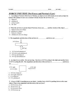 Newton S Laws Of Motion Answer Key