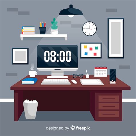 Free Vector Graphic Design Workplace Illustration