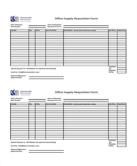 FREE 43 Requisition Forms in PDF | MS Word