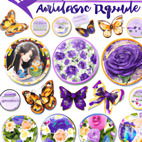 Purple Butterfly Stickers · Creative Fabrica