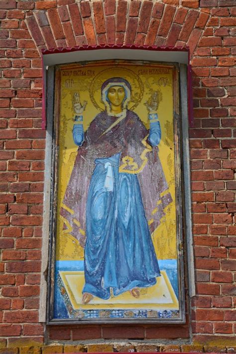 Imagen Del Icono De La Pared De La Virgen Indestructible De La Iglesia