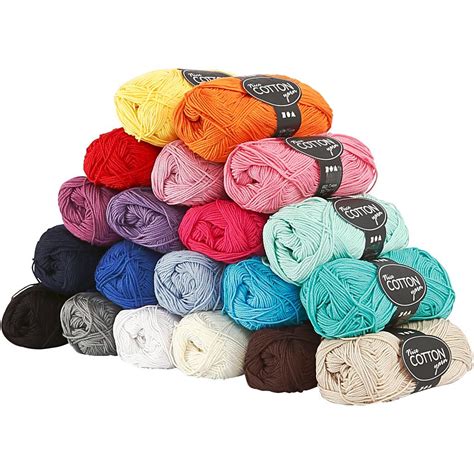 Cotton Yarn 165 M Asstd Colors 20x50 G CC42100 Craftsuprint