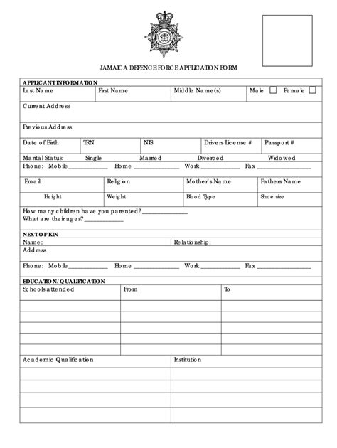 Jdf Application Form Printable Printable Forms Free Online