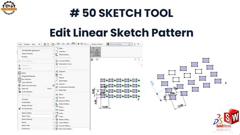 How To Edit Linear Sketch Pattern In Solidworks Youtube