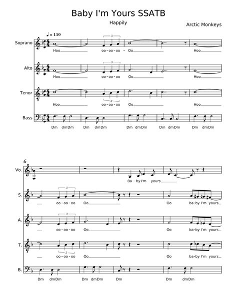 Baby I M Yours Arctic Monkeys Sheet Music For Vocals Choral