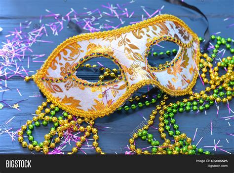 Mardi Gras Mask Beads Image And Photo Free Trial Bigstock