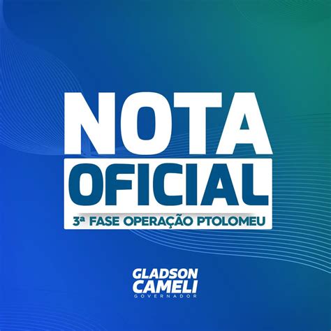 NOTA OFICIAL Gladson Cameli