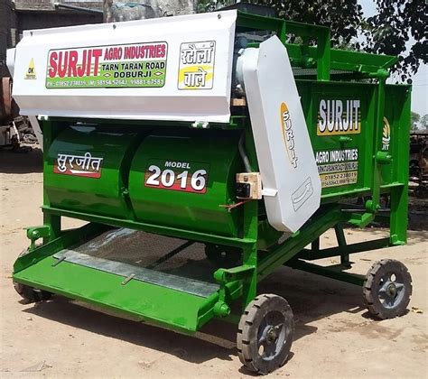 Painted Semi Automatic Wheat Cleaning Machine Single Phase 1 Ton Hr