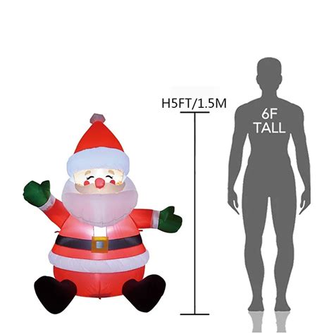 Inflatable Christmas Decorations 8ft Santa Claus For Holiday Outdoor