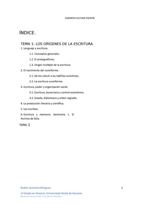 Examen Escrita Primer Examen Apuntes Historia Social De La Cultura