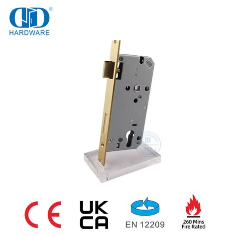 Satin Golden CE EN 12209 Certificate Sash Lock With Fire Rated Function