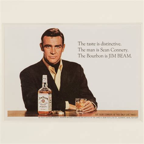 Jim Beam Sean Connery Bourbon Advertisement